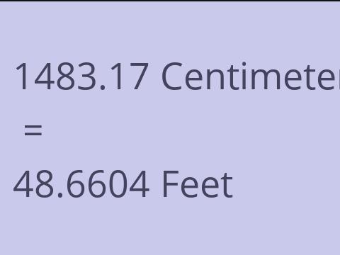 1483.17 CM TO FEET