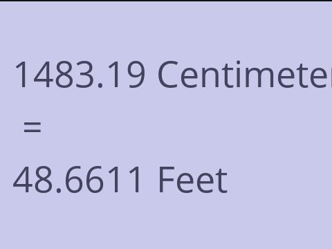 1483.19 CM TO FEET