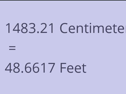 1483.21 CM TO FEET