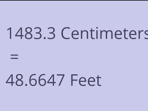 1483.3 CM TO FEET