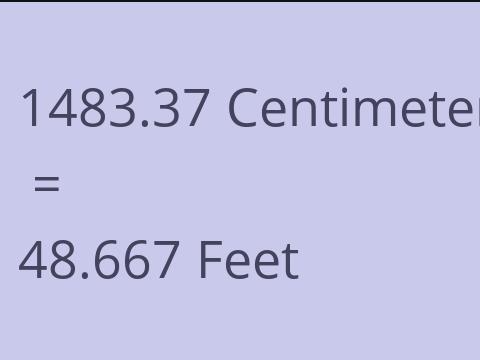 1483.37 CM TO FEET