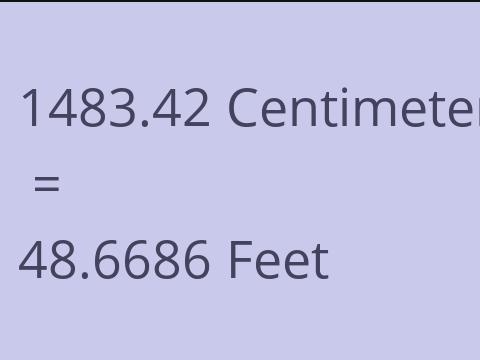 1483.42 CM TO FEET