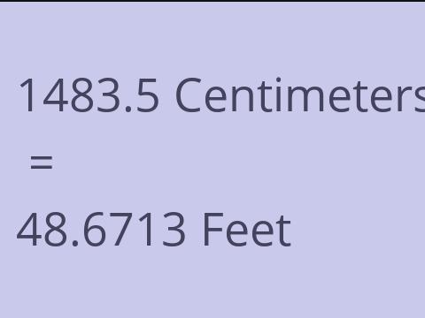 1483.5 CM TO FEET