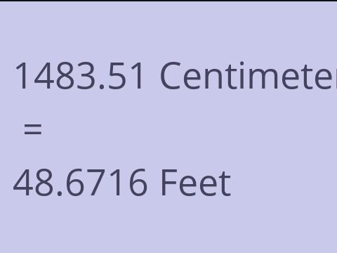 1483.51 CM TO FEET