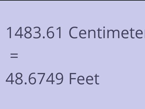 1483.61 CM TO FEET