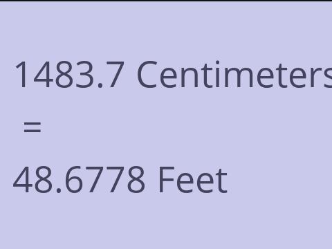 1483.7 CM TO FEET