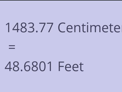 1483.77 CM TO FEET