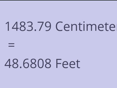 1483.79 CM TO FEET