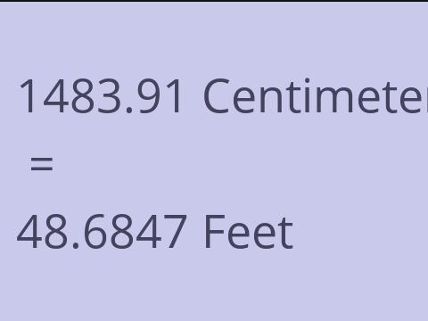 1483.91 CM TO FEET