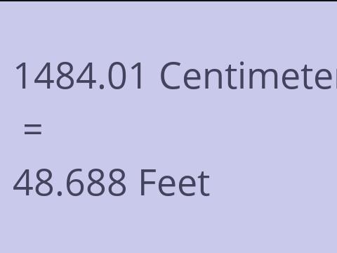 1484.01 CM TO FEET