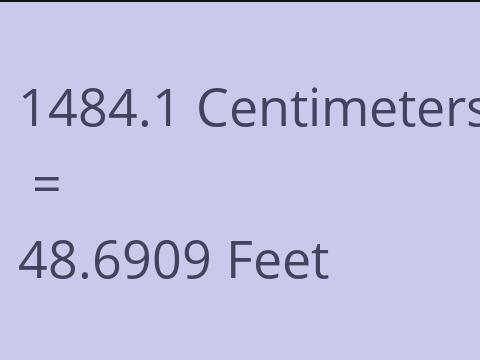 1484.1 CM TO FEET