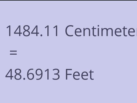 1484.11 CM TO FEET