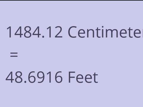 1484.12 CM TO FEET