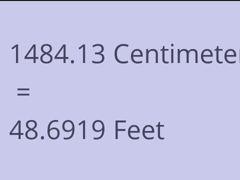 1484.13 CM TO FEET