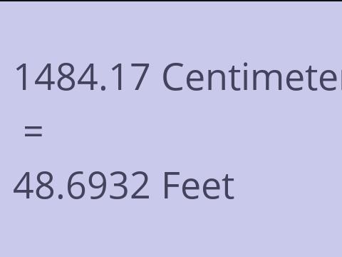 1484.17 CM TO FEET