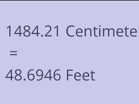 1484.21 CM TO FEET