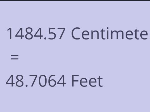 1484.57 CM TO FEET