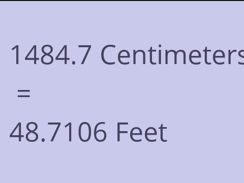 1484.7 CM TO FEET