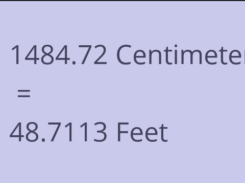 1484.72 CM TO FEET