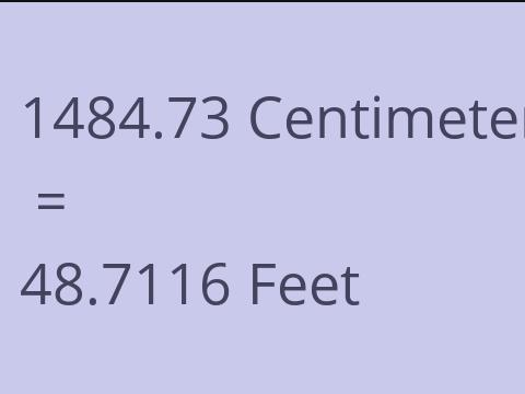 1484.73 CM TO FEET