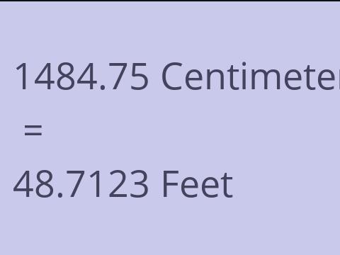 1484.75 CM TO FEET