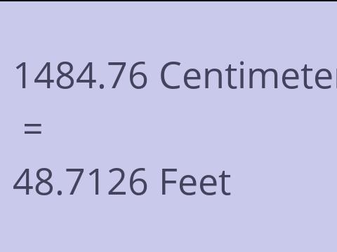 1484.76 CM TO FEET