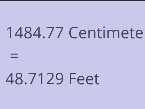 1484.77 CM TO FEET