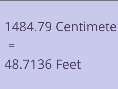 1484.79 CM TO FEET