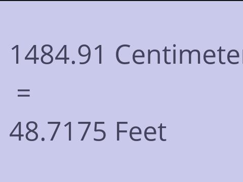 1484.91 CM TO FEET