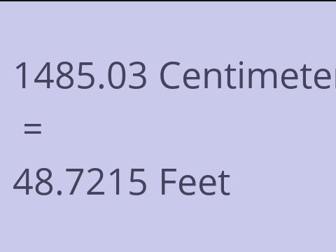 1485.03 CM TO FEET