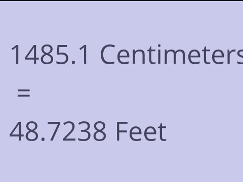 1485.1 CM TO FEET