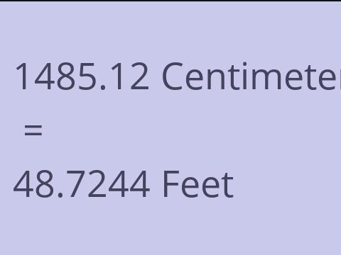 1485.12 CM TO FEET