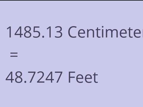 1485.13 CM TO FEET