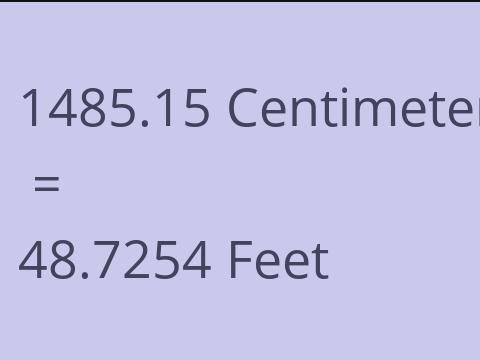 1485.15 CM TO FEET