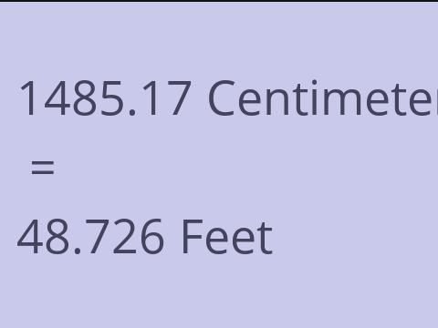 1485.17 CM TO FEET