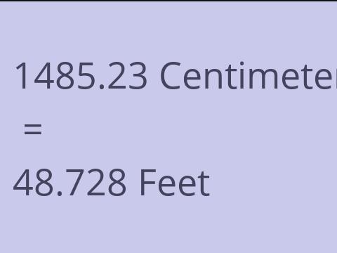 1485.23 CM TO FEET