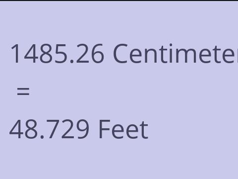 1485.26 CM TO FEET