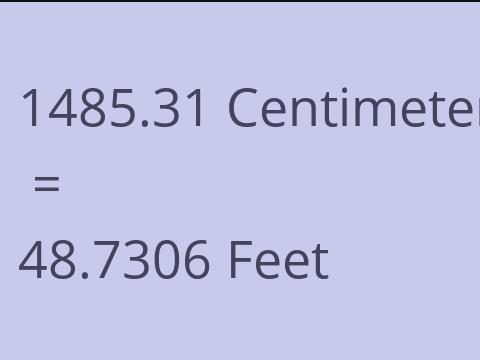 1485.31 CM TO FEET