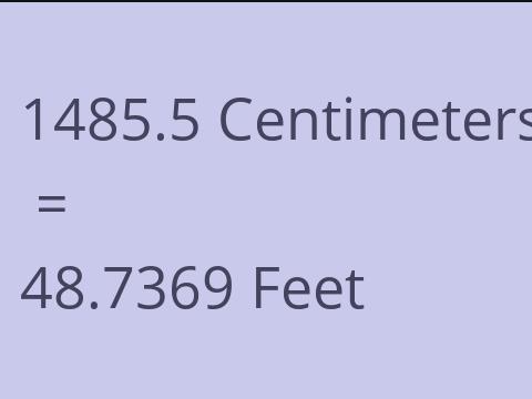 1485.5 CM TO FEET