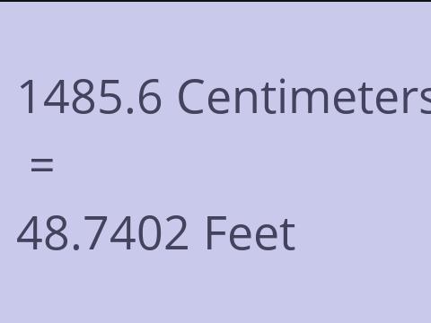 1485.6 CM TO FEET