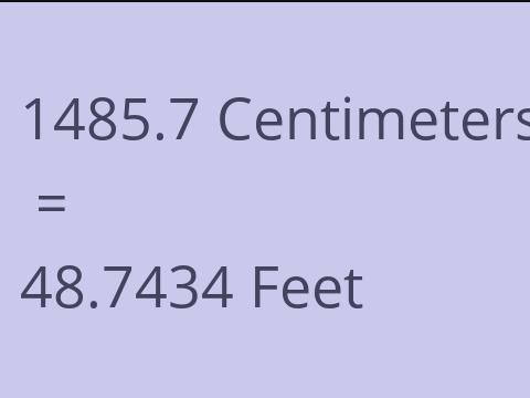 1485.7 CM TO FEET