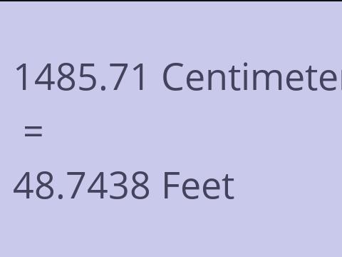 1485.71 CM TO FEET