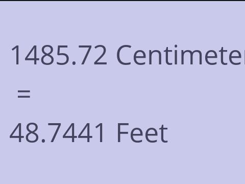 1485.72 CM TO FEET