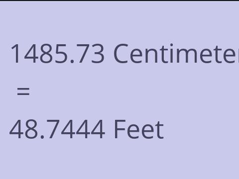 1485.73 CM TO FEET