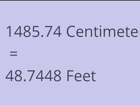 1485.74 CM TO FEET