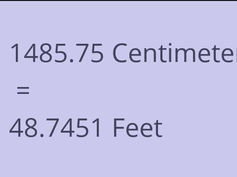 1485.75 CM TO FEET