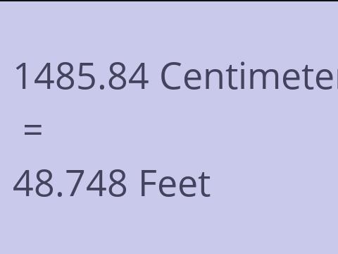 1485.84 CM TO FEET