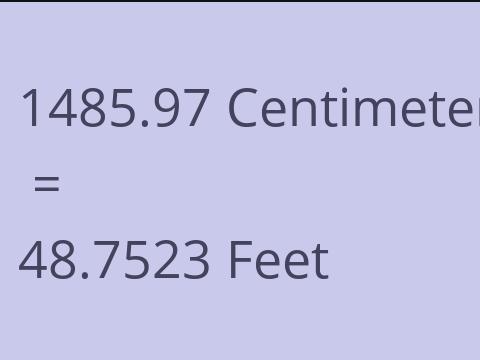 1485.97 CM TO FEET