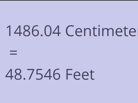 1486.04 CM TO FEET