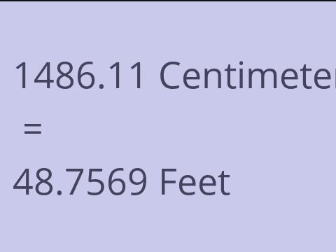 1486.11 CM TO FEET